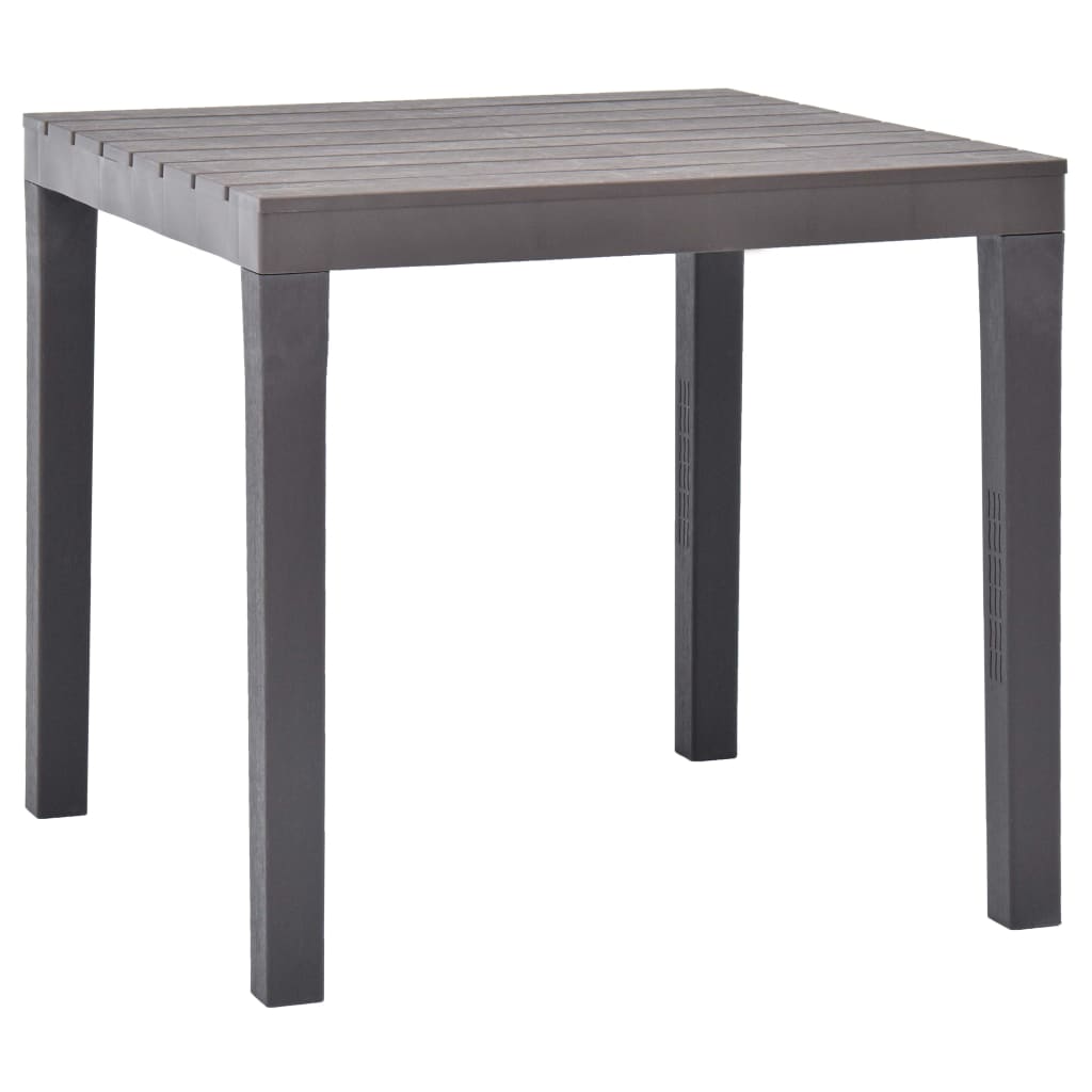Gartentisch Moccafarben 78 x 78 x 72 cm Kunststoff